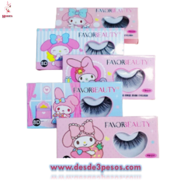 Par de Pestañas 8D Vision Pelo FAVOR BEAUTY caja con 10 piezas - Imagen 2