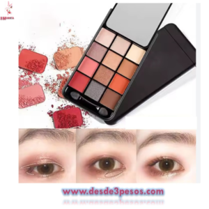 Estuche De Sombra tipo IPhone Eyeshadow en varios tonos 14 x 7cm.