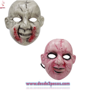 Mascara de Para Halloween de Plastico Duro Resistente en forma de BABY FACE TERROR 20 x 24 cm