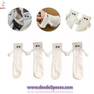 Par de Calcetines Blancos Magneticos Unitalla Unisex