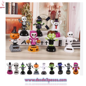 Mu?eco solar de dia de muertos para tablero de carro 11x6cm en varios modelos