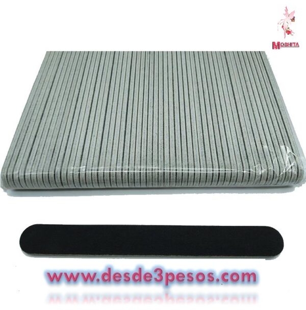 Paquete con 50 Limas para uñas en color negra 17cm de largo