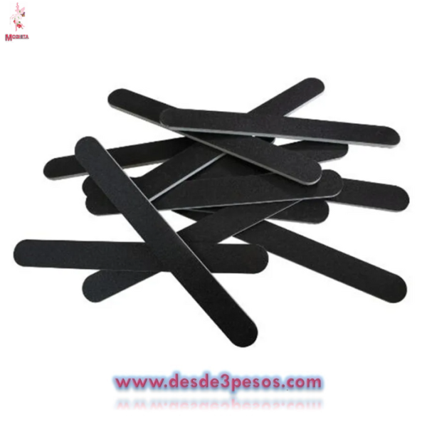 Paquete con 50 Limas para uñas en color negra 17cm de largo - Imagen 3