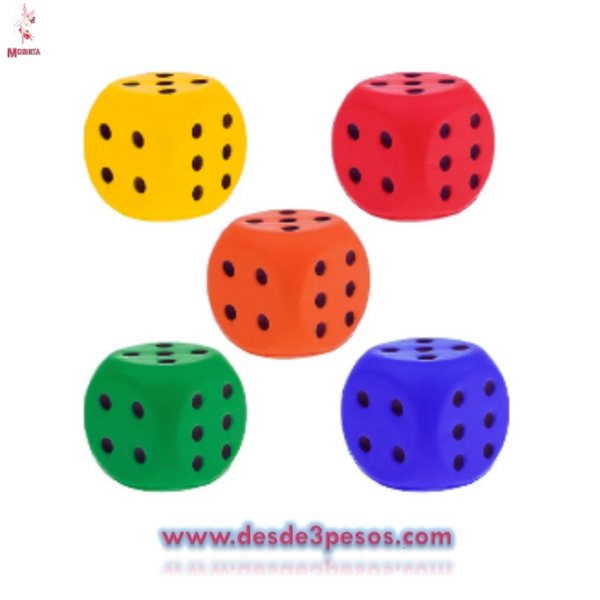 Dado de Plastico de 1cm en colores surtidos