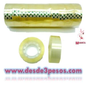 Paquete con 10 piezas de diurex transparente 5cm de DIAMETRO
