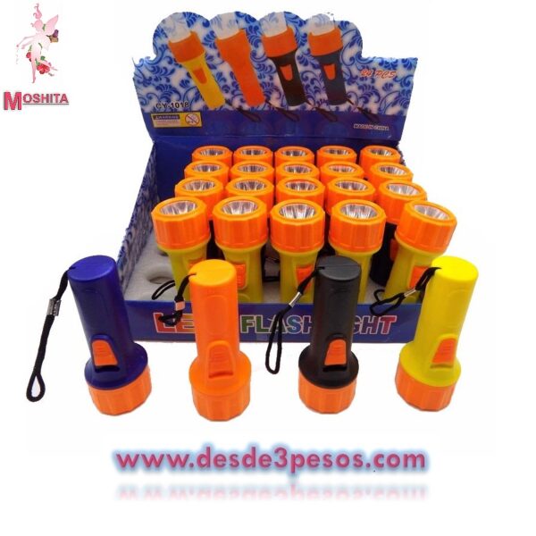 Caja con 24 Lampara con Luz Led 11cm Ya incluye Pilas, en Colores - Imagen 2