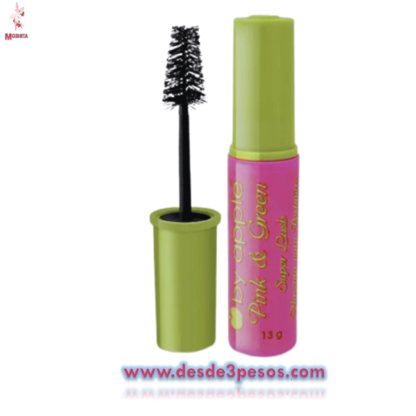 Mascara para Pestañas Pink & Green, Super Lash, Marca By Apple 13 gr.
