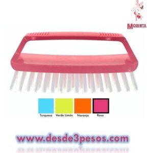 Cepillo Curvo clasico mango de plastico en colores 15 cm