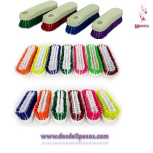 Cepillo Manual Perico, con marca antiderrapante a costado como foto 16.5 cm