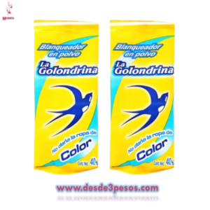 Tira con 10 Blanqueador en Polvo LA GOLONDRINA SIN CLORO