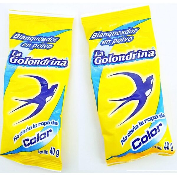 Tira con 10 Blanqueador en Polvo LA GOLONDRINA SIN CLORO - Imagen 2