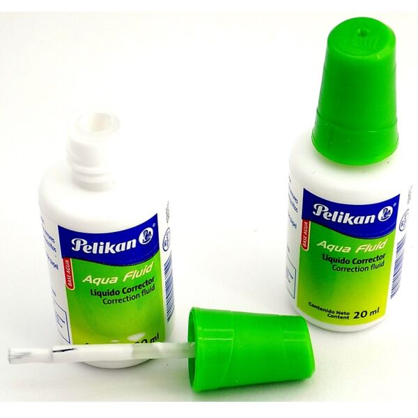 Corrector Liquido Base de Agua marca Pelikan 20 ml.
