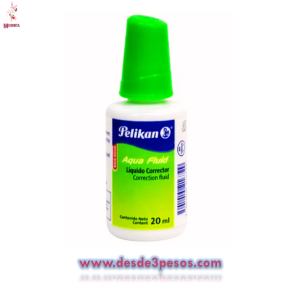 Corrector Liquido Base de Agua marca Pelikan 20 ml. - Imagen 2