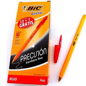 Boligrafo BIC PUNTO FINO en color ROJO