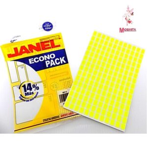 Etiquetas Adhesivas Cuadro Peque?o en color Amarillo 0913 7 Planillas con 180 C/u