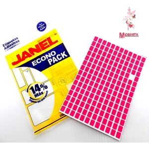 Etiquetas Adhesivas en color Rosa 0913 7 Planillas con 180 C/u