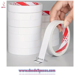 Cinta Adhesiva Doble Cara, diametro del Aro 10 cms, ancho cinta 2cm