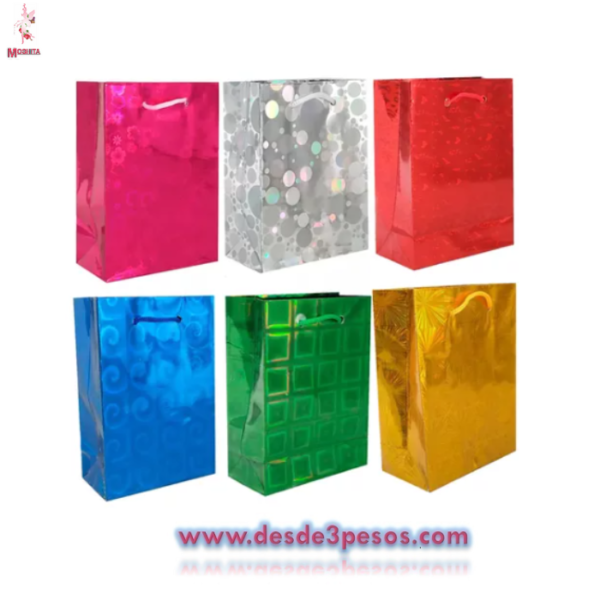 Bolsa de regalo con Holograma Extra Grande 32X45 varios colores - Imagen 2