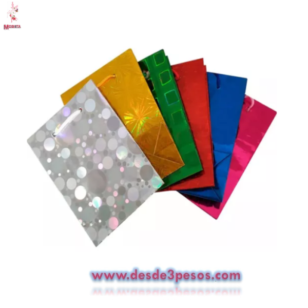 Bolsa de regalo con Holograma Extra Grande 32X45 varios colores - Imagen 3