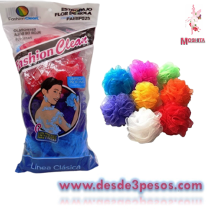 Paquete con 3 Piezas de Borla de Baño Redonda 10cm,Fashion Clear