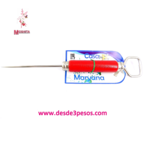 PICAHIELO de metal con destapador 24.5cm.
