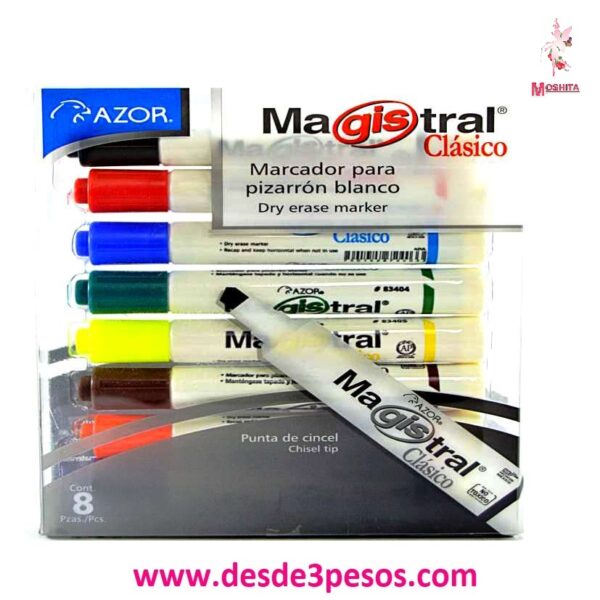 Magistral, Marcador para Pizarron Blanco 8 Pzas. - Imagen 2