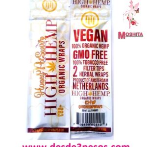 HIGH HEMP Honey - Miel, Sobre con 2 Filtros y 2 Envolturas Herbales.