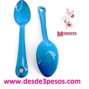 Cuchara Peltre Azul #30 de largo