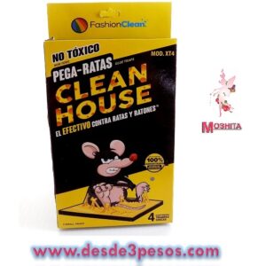 PEGA - RATAS No Toxico Mod. XT4 Contiene 4 trampas chicas 11 x 8.5cm.