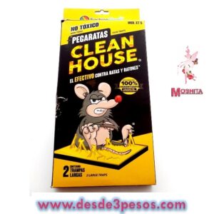 PEGA - RATAS No Toxico Mod. XT5 Contiene 2 trampas Grandes 26 x 13cm.
