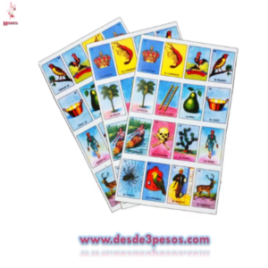 Loteria Grande 6 tableros 30 cartas, 21 X 14 cms.