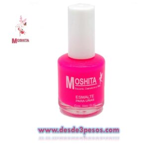 Esmalte para Uñas MOSHITA Color Rosa Neon con 15 ml.