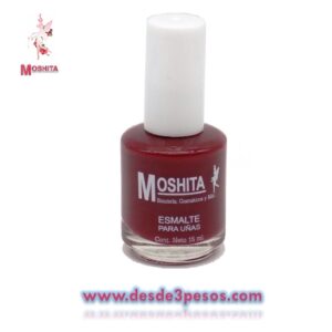 Esmalte para Uñas MOSHITA Color ROJO con 15 ml