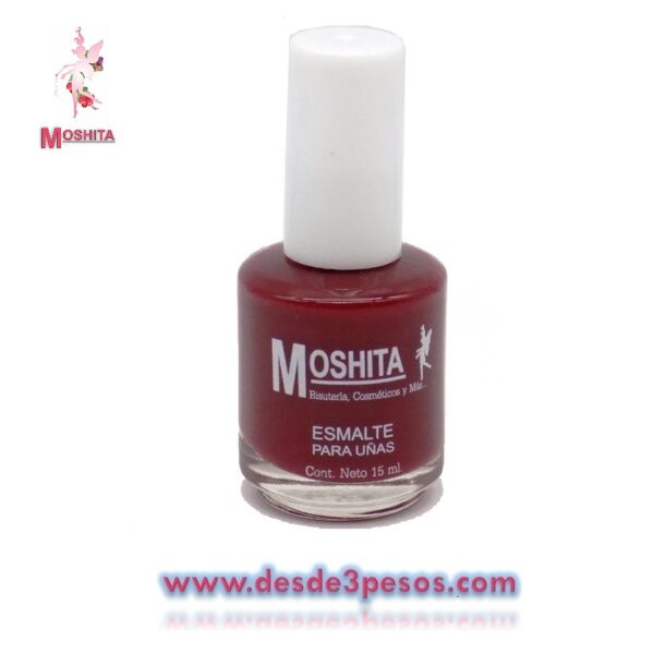 Esmalte para Uñas MOSHITA Color ROJO con 15 ml
