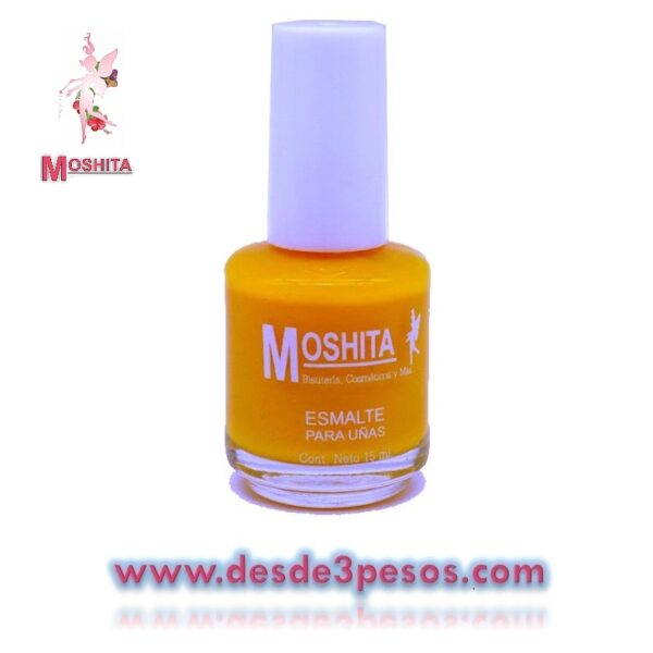 Esmalte para Uñas MOSHITA Color AMARILLO HUEVO con 15 ml.