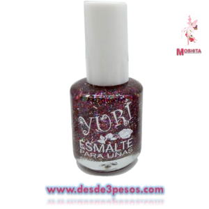 Esmalte para Uñas MOSHITA Color GLITTER COLORES con 15 ml.
