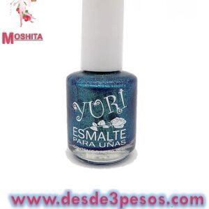 Esmalte para Uñas MOSHITA Color AZUL MAR NACARADO con 15 ml.