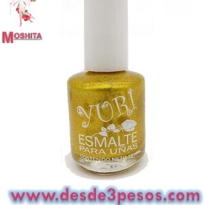 Esmalte para Uñas MOSHITA Color DORADO NACARADO con 15 ml.