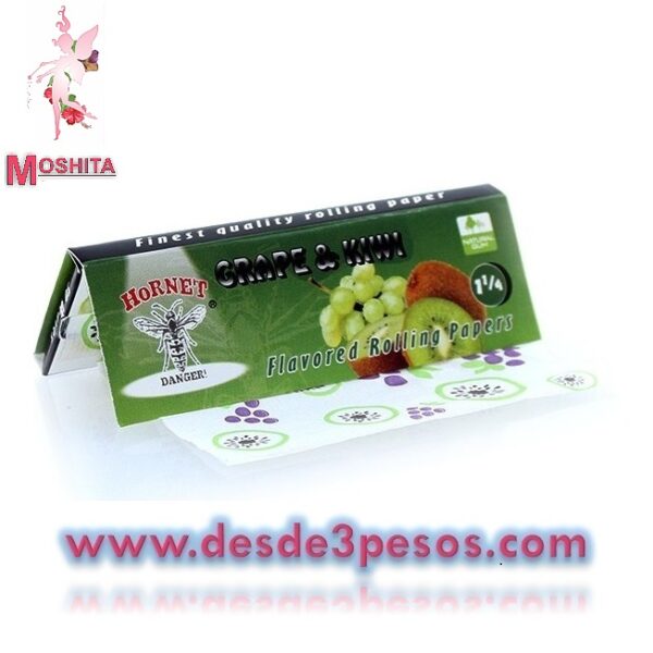 Papel para Cigarro HORNET Sabor UVA KIWI Sobre con 50 sabanas
