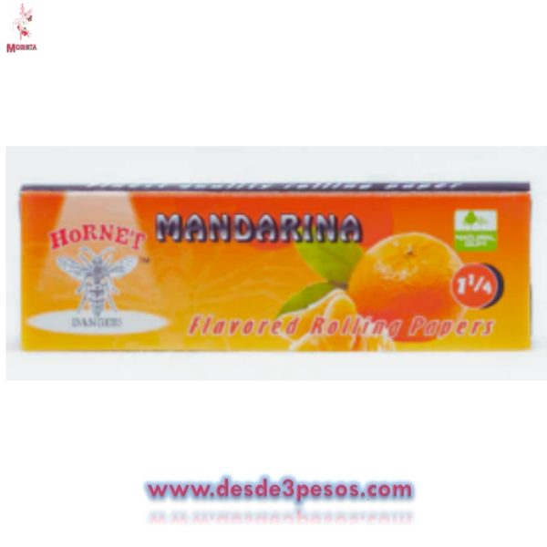 Papel para Cigarro HORNET Sabor MANDARINA Sobre con 50 sabanas - Imagen 2