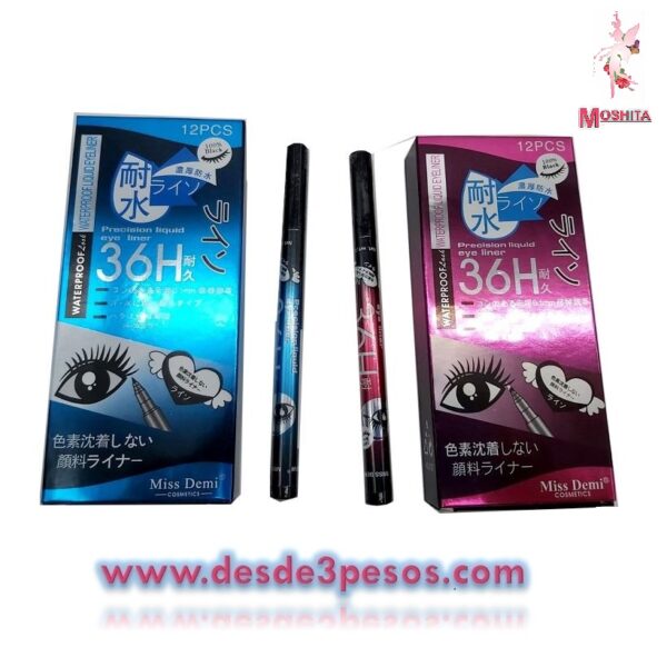 Delineador Retractil 36H NEGRO Indeleble Mishining - Imagen 2