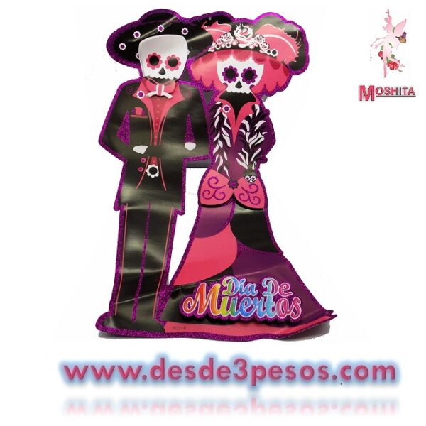 Figuras de Carton MEDIANAS en 2da dimension Diamantado en varios modelos del dia de muertos 40 x 28 cm - Imagen 5
