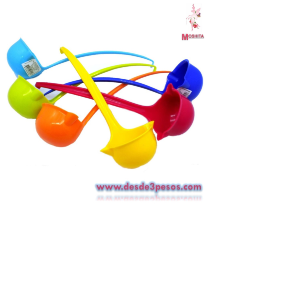 Mini Cucharon de plastico 20cm. De largo en colores