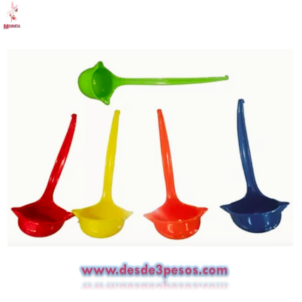 Mini Cucharon de plastico 20cm. De largo en colores - Imagen 2