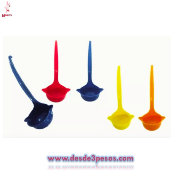 Mini Cucharon de plastico 20cm. De largo en colores - Imagen 3