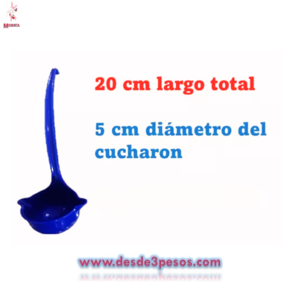 Mini Cucharon de plastico 20cm. De largo en colores - Imagen 4