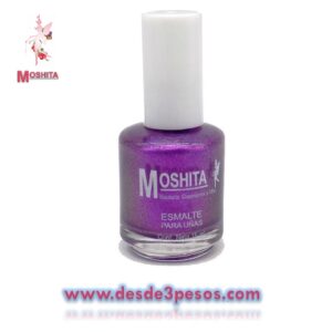 Esmalte para uñas Moshita en color Morado Nacarado 15ml.
