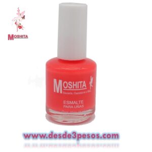 Esmalte para uñas Moshita en color CORAL 15ml.