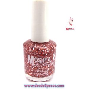 Esmalte Moshita Rosa Glitter 15ml.