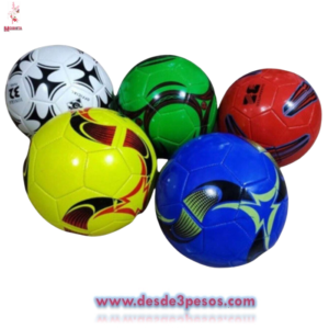 Balon de Futbol, en colores 6 modelos diferentes 23 cms diametro